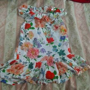 Natalie Rete X H&M Floral Dress - one off shoulder